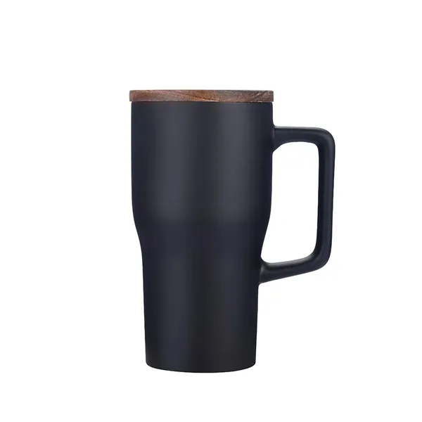 18 oz. Ceramic Mug With Wood Lid... from ASI 31517 Admart Products