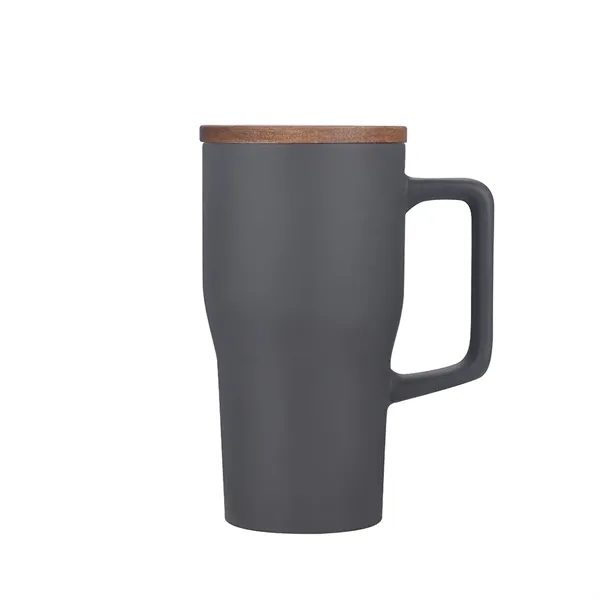 18 oz. Ceramic Mug With Wood Lid... from ASI 31517 Admart Products