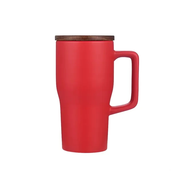 18 oz. Ceramic Mug With Wood Lid... from ASI 31517 Admart Products
