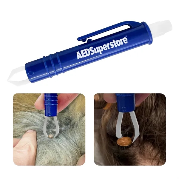 Plastic tick remover grips and removes ticks from humans, dogs, cats,... from ASI 52710 Lincoln Line