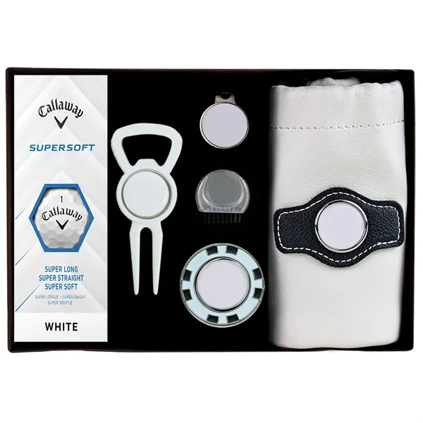 Gold golf kit featuring golf balls, ball markers, a bottle opener/divot... from ASI 38120 Ball Pro / Diversified Quality Kitchenware