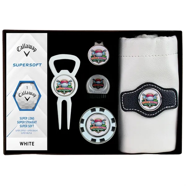 Gold golf kit featuring golf balls, ball markers, a bottle opener/divot... from ASI 38120 Ball Pro / Diversified Quality Kitchenware