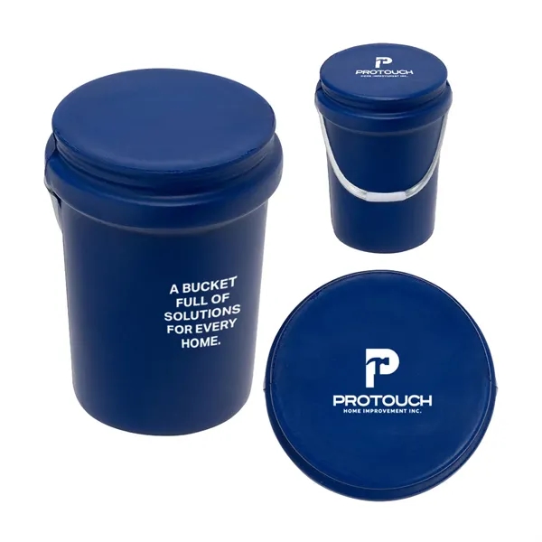 5-gallon bucket-shaped stress reliever made of PU foam.... from ASI 63549 Jornik Manufacturing Corp