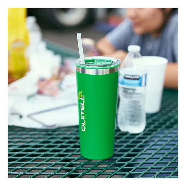 Bergen 24 oz. Steel/100% Recycled PP Liner Travel Tumbler... from ASI 67866 Logomark/Valumark