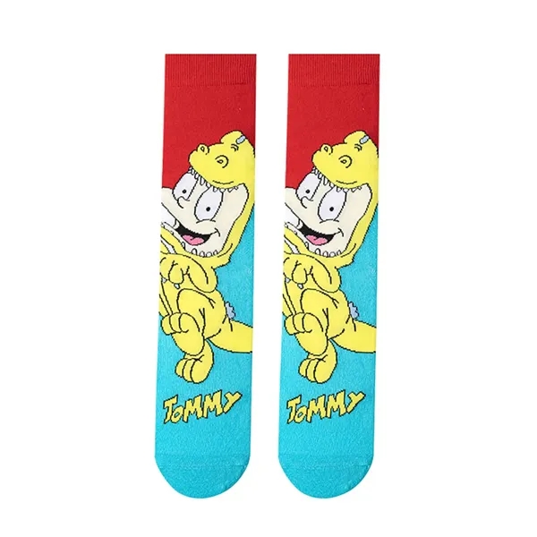 Cartoon character adult cotton socks plus full color heat transfer on... from ASI 37218 Athena Promo (tm)