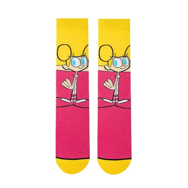Cartoon character adult cotton socks plus full color heat transfer on... from ASI 37218 Athena Promo (tm)