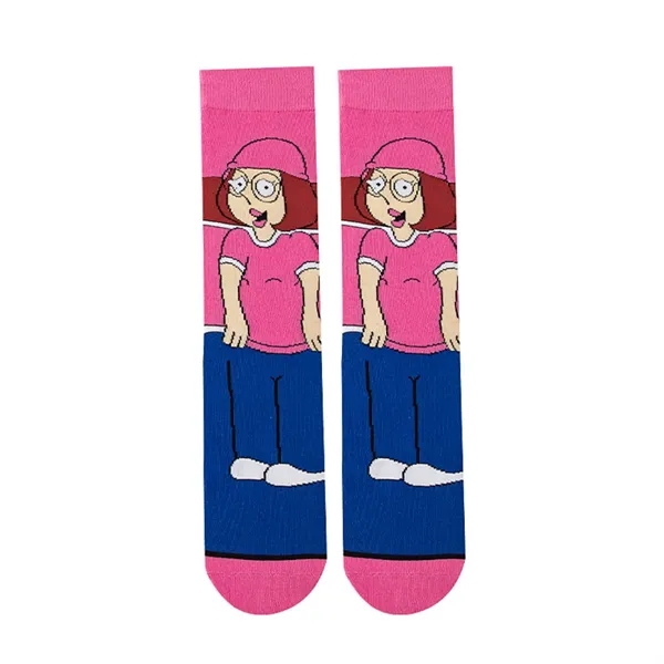 Cartoon character adult cotton socks plus full color heat transfer on... from ASI 37218 Athena Promo (tm)