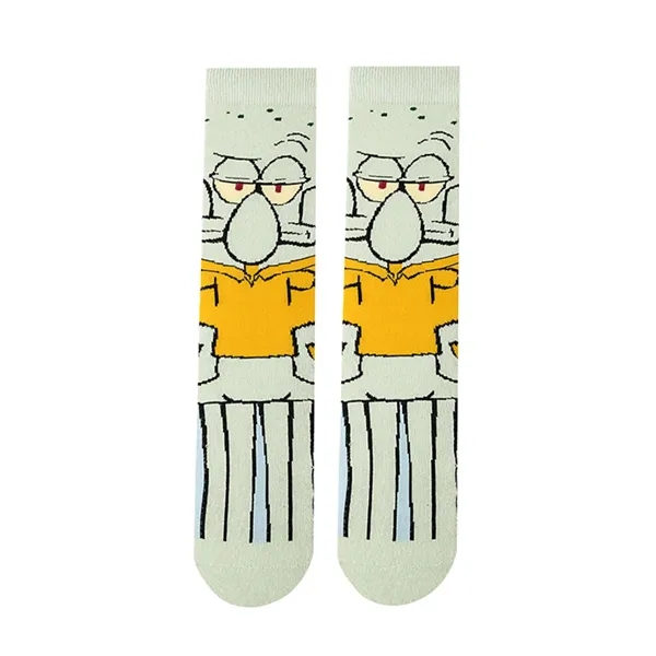 Cartoon character adult cotton socks plus full color heat transfer on... from ASI 37218 Athena Promo (tm)