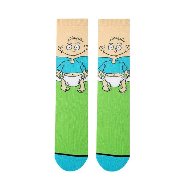 Cartoon character adult cotton socks plus full color heat transfer on... from ASI 37218 Athena Promo (tm)