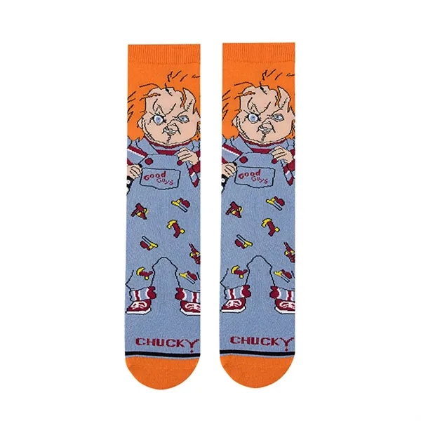 Cartoon character adult cotton socks plus full color heat transfer on... from ASI 37218 Athena Promo (tm)