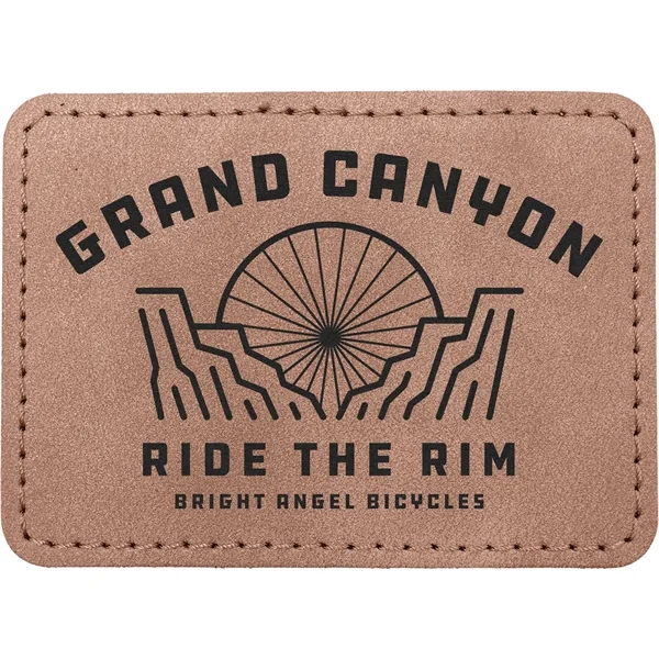 3.5" x 2.5" x 1/16" rectangular PU Creekside leatherette garment patch.... from ASI 74601 Calico