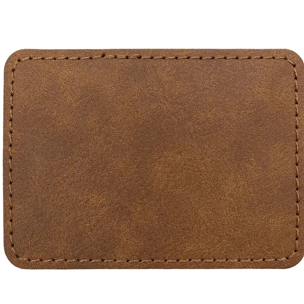 3.5" x 2.5" x 1/16" rectangular PU Creekside leatherette garment patch.... from ASI 74601 Calico