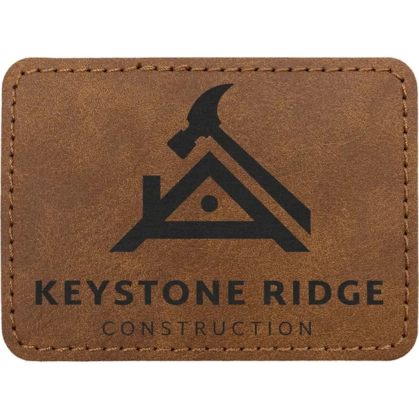 3.5" x 2.5" x 1/16" rectangular PU Creekside leatherette garment patch.... from ASI 74601 Calico