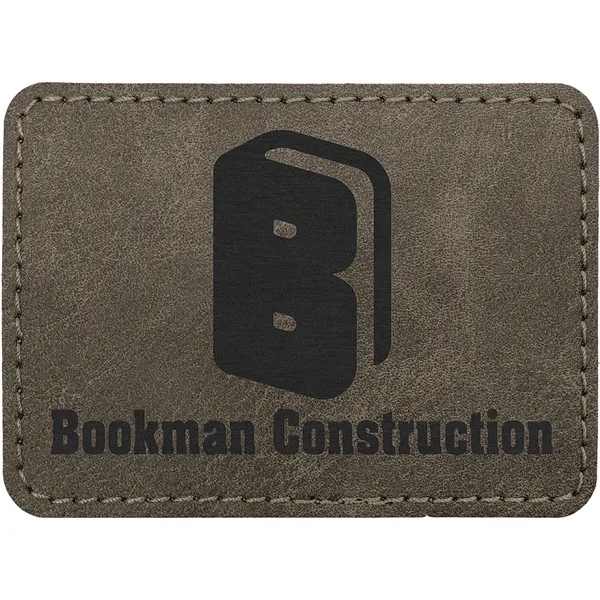 3.5" x 2.5" x 1/16" rectangular PU Creekside leatherette garment patch.... from ASI 74601 Calico