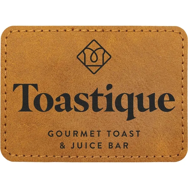 3.5" x 2.5" x 1/16" rectangular PU Creekside leatherette garment patch.... from ASI 74601 Calico