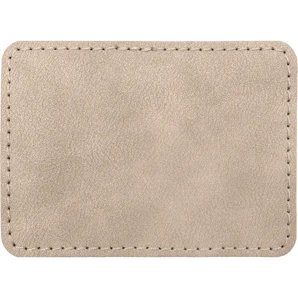 3.5" x 2.5" x 1/16" rectangular PU Creekside leatherette garment patch.... from ASI 74601 Calico
