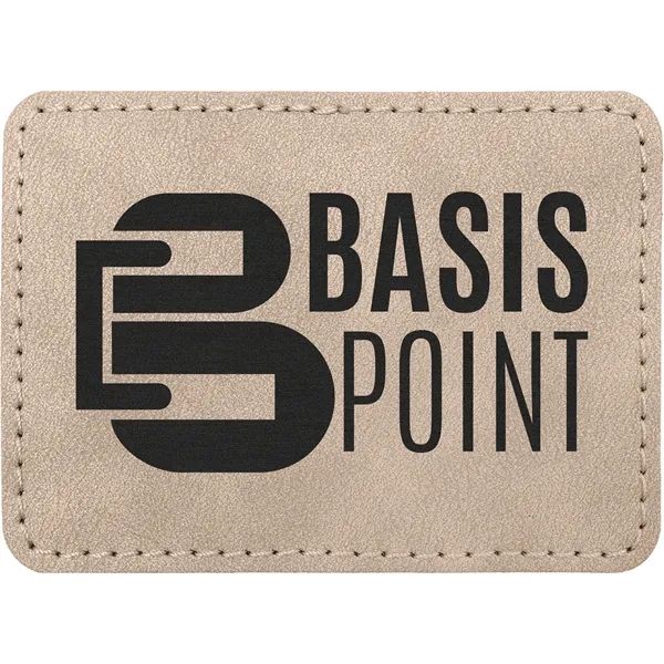 3.5" x 2.5" x 1/16" rectangular PU Creekside leatherette garment patch.... from ASI 74601 Calico