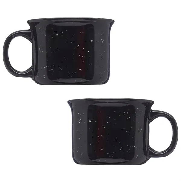 Tin cup style speckled ceramic coffee mug of 7.5 oz capacity... from ASI 37218 Athena Promo (tm)