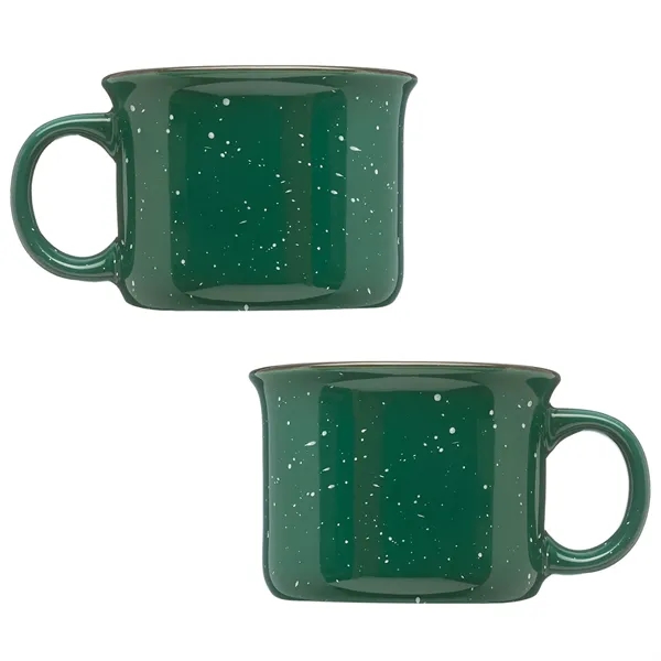 Tin cup style speckled ceramic coffee mug of 7.5 oz capacity... from ASI 37218 Athena Promo (tm)