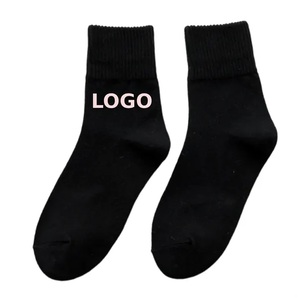 High ribbed women cotton socks plus full color heat transfer on... from ASI 37218 Athena Promo (tm)