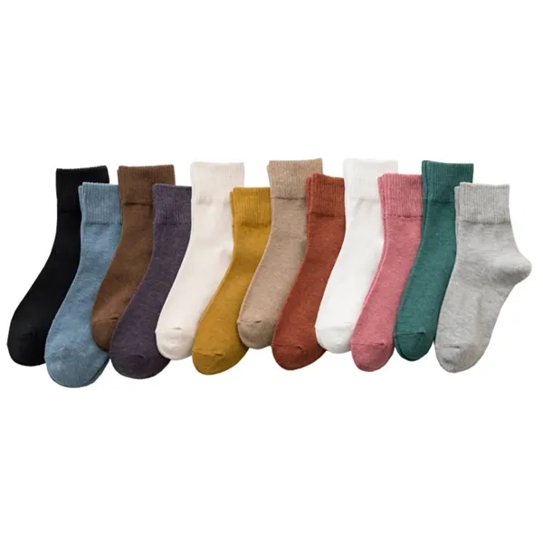 High ribbed women cotton socks plus full color heat transfer on... from ASI 37218 Athena Promo (tm)