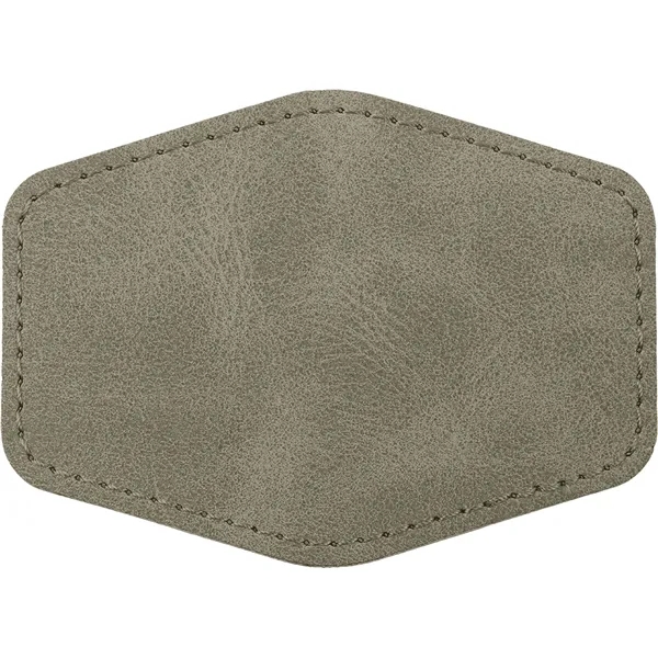 3.5" x 2.5" x 1/16" Hexagon PU Creekside leatherette garment patch.... from ASI 74601 Calico