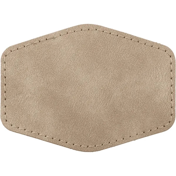 3.5" x 2.5" x 1/16" Hexagon PU Creekside leatherette garment patch.... from ASI 74601 Calico