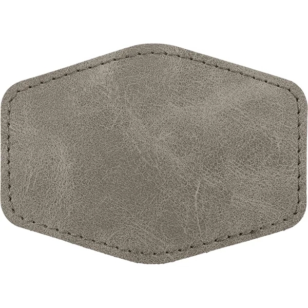 3.5" x 2.5" x 1/16" Hexagon PU Creekside leatherette garment patch.... from ASI 74601 Calico