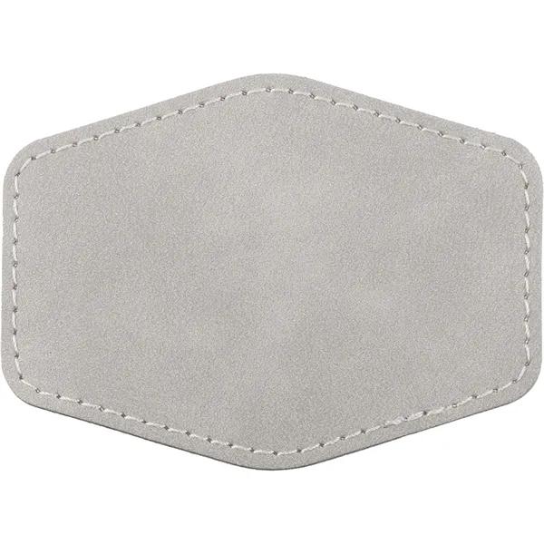 3.5" x 2.5" x 1/16" Hexagon PU Creekside leatherette garment patch.... from ASI 74601 Calico