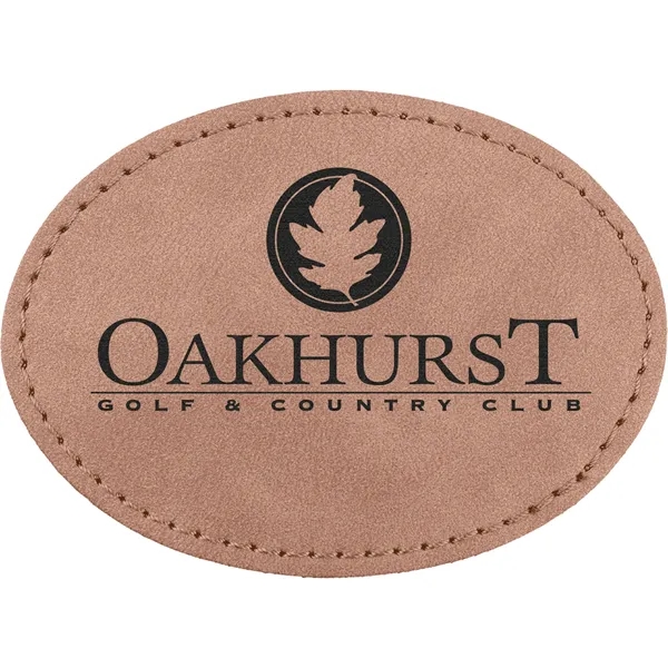 3.5" x 2.5" x 1/16" Hexagon PU Creekside leatherette garment patch.... from ASI 74601 Calico