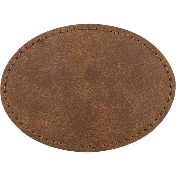 3.5" x 2.5" x 1/16" Hexagon PU Creekside leatherette garment patch.... from ASI 74601 Calico