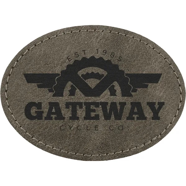 3.5" x 2.5" x 1/16" Hexagon PU Creekside leatherette garment patch.... from ASI 74601 Calico