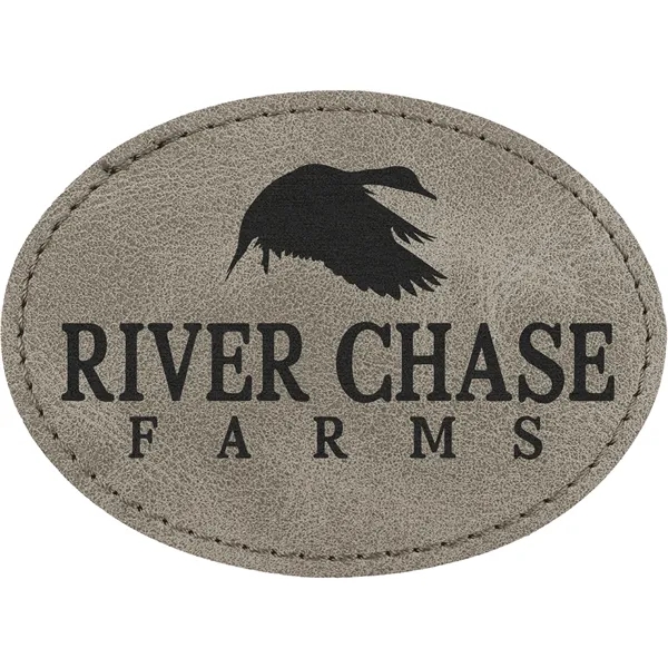 3.5" x 2.5" x 1/16" Hexagon PU Creekside leatherette garment patch.... from ASI 74601 Calico