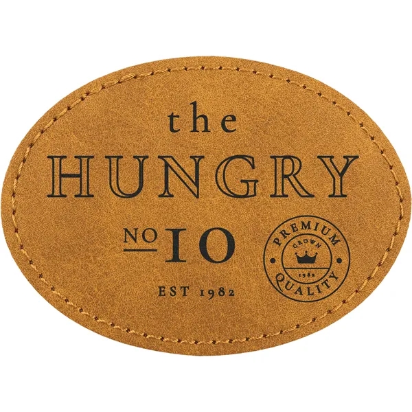 3.5" x 2.5" x 1/16" Hexagon PU Creekside leatherette garment patch.... from ASI 74601 Calico