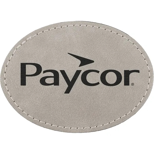 3.5" x 2.5" x 1/16" Hexagon PU Creekside leatherette garment patch.... from ASI 74601 Calico