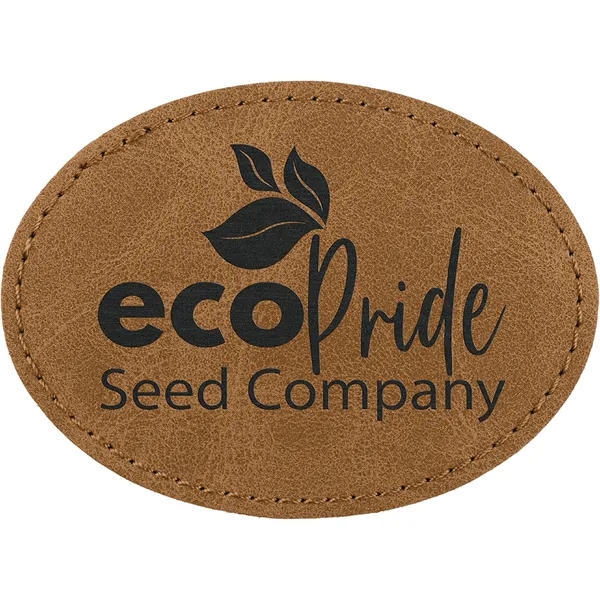 3.5" x 2.5" x 1/16" Hexagon PU Creekside leatherette garment patch.... from ASI 74601 Calico