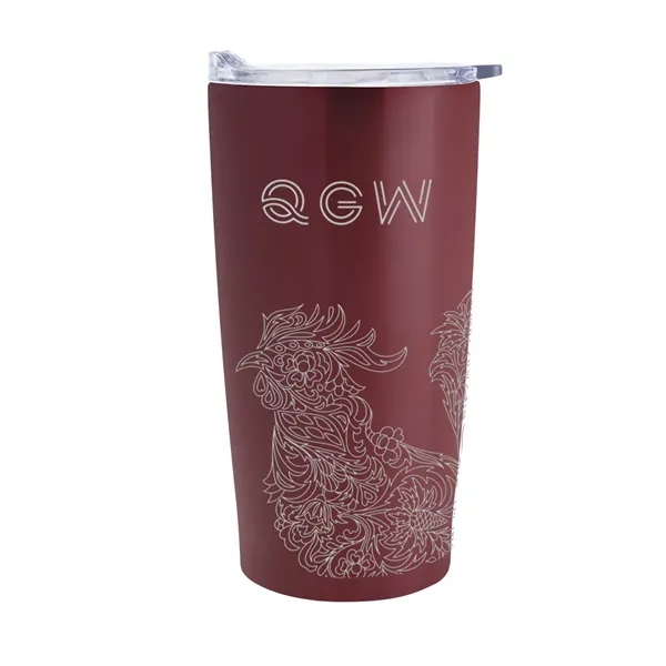 20 ounce stainless steel tumbler with double-wall construction, snap-on and spill-resistant... from ASI 61125 Hit Promotional Products / Hit®