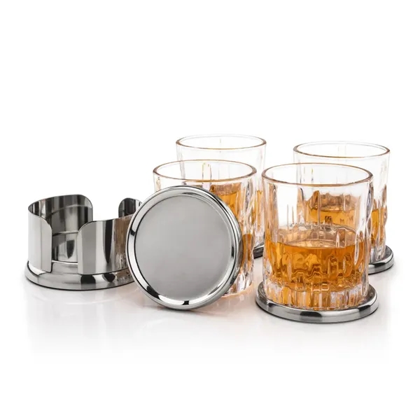 The Baldoni Coasters & On-the-Rocks Set combines modern elegance with everyday... from ASI 84592 St Regis Group