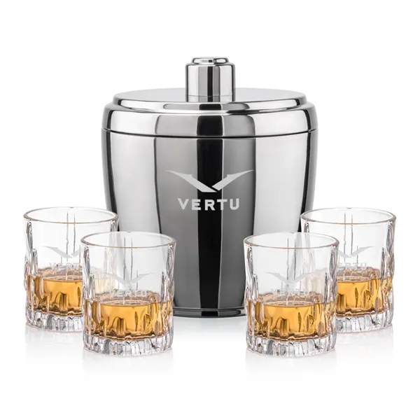The Pescara Ice Bucket & On-the-Rocks Set combines modern style with... from ASI 84592 St Regis Group