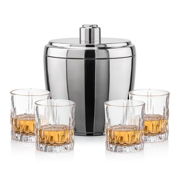 The Pescara Ice Bucket & On-the-Rocks Set combines modern style with... from ASI 84592 St Regis Group