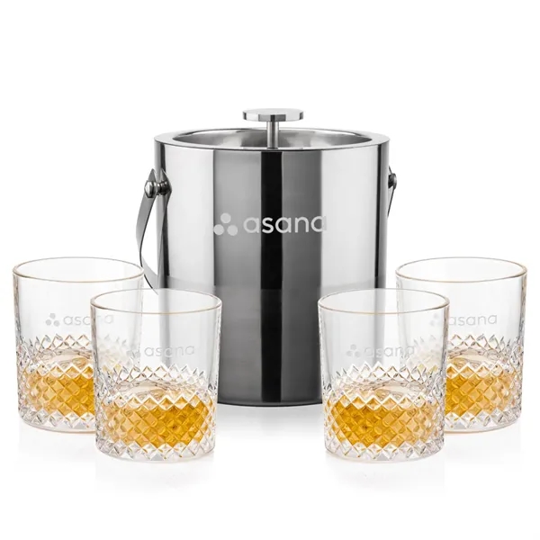 The Catania Ice Bucket with On-the-Rocks Set brings refined style and... from ASI 84592 St Regis Group