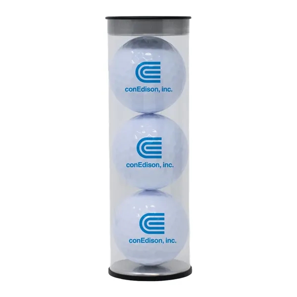 Three TaylorMade Distance Plus golf balls in a plastic tube.... from ASI 38120 Ball Pro / Diversified Quality Kitchenware