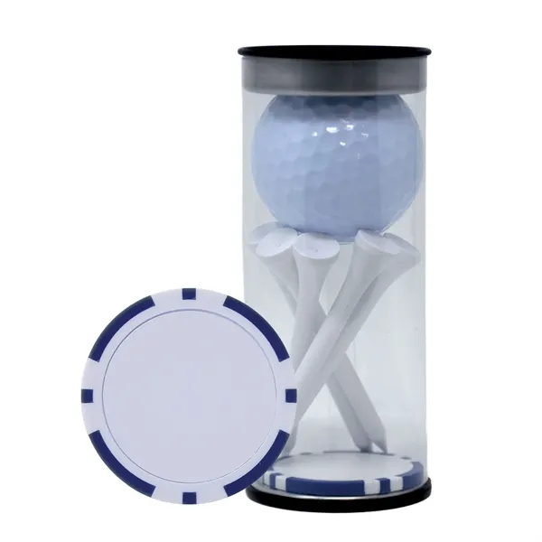 One TaylorMade Distance Plus golf ball and five 2 3/4" blank... from ASI 38120 Ball Pro / Diversified Quality Kitchenware