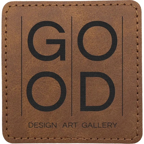 3" Square PU Creekside leatherette garment patch.... from ASI 74601 Calico