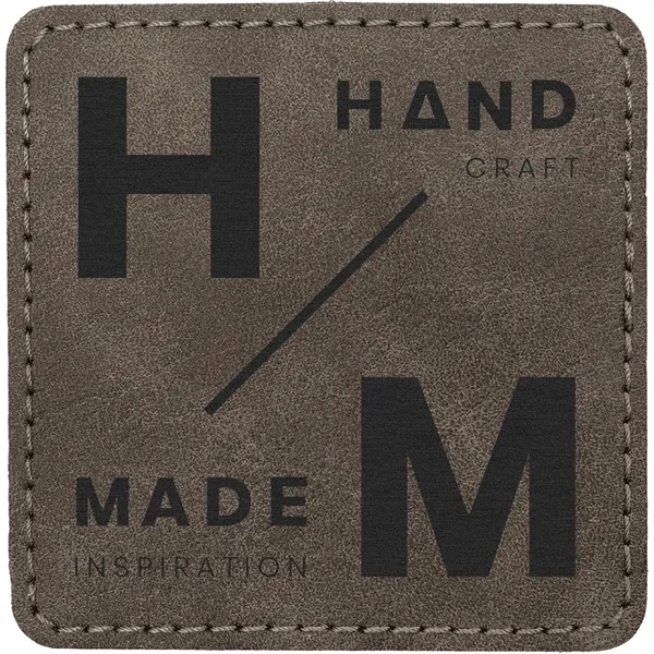 3" Square PU Creekside leatherette garment patch.... from ASI 74601 Calico