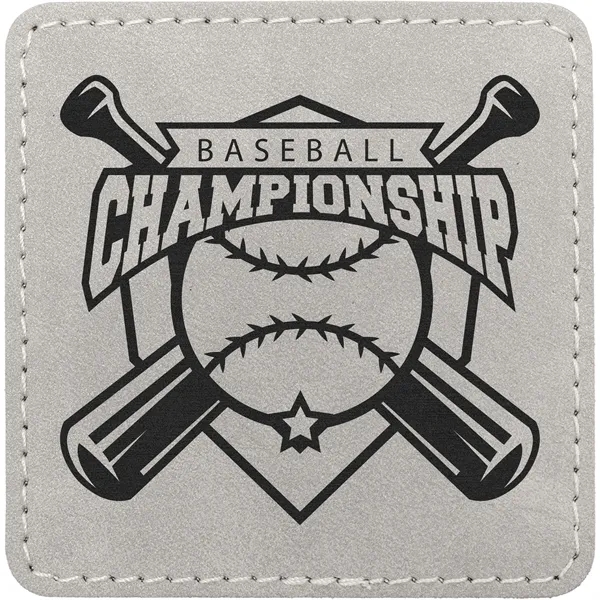 3" Square PU Creekside leatherette garment patch.... from ASI 74601 Calico