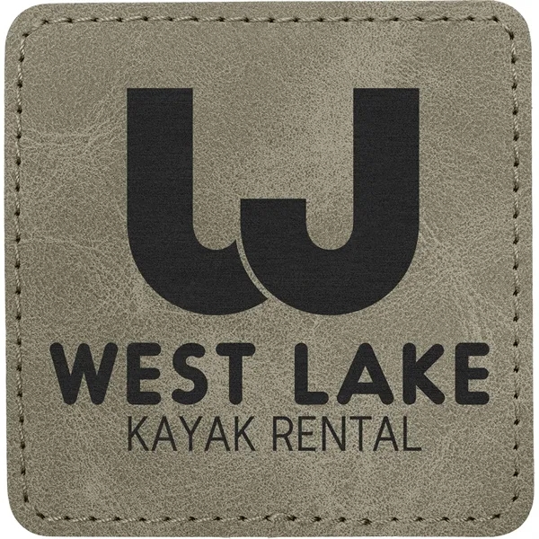 3" Square PU Creekside leatherette garment patch.... from ASI 74601 Calico