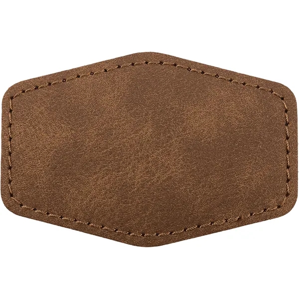 3" x 2" Creekside hexagonal PU leatherette garment patch.... from ASI 74601 Calico