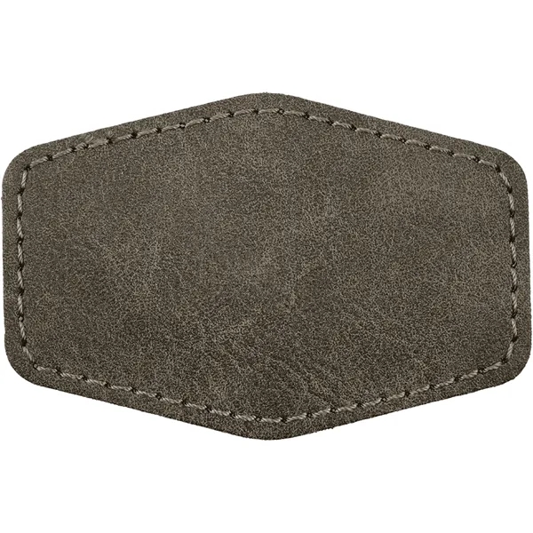 3" x 2" Creekside hexagonal PU leatherette garment patch.... from ASI 74601 Calico