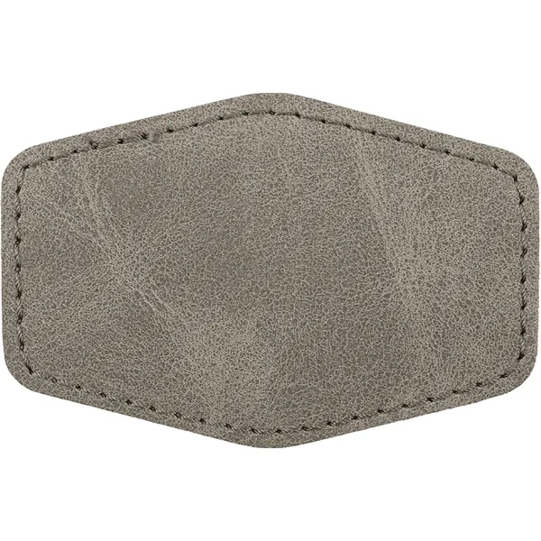 3" x 2" Creekside hexagonal PU leatherette garment patch.... from ASI 74601 Calico